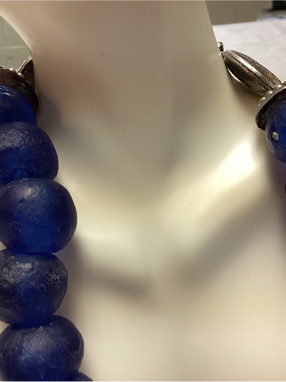 Bold Cobalt Blue Glass. Stunning Bead Necklace💙💙💙💙💙 - Picture 3 of 9